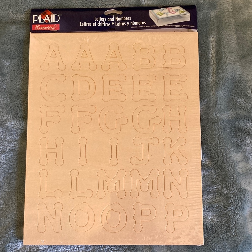 Plaid Essentials Wooden Letters and Numbers - 2 sets